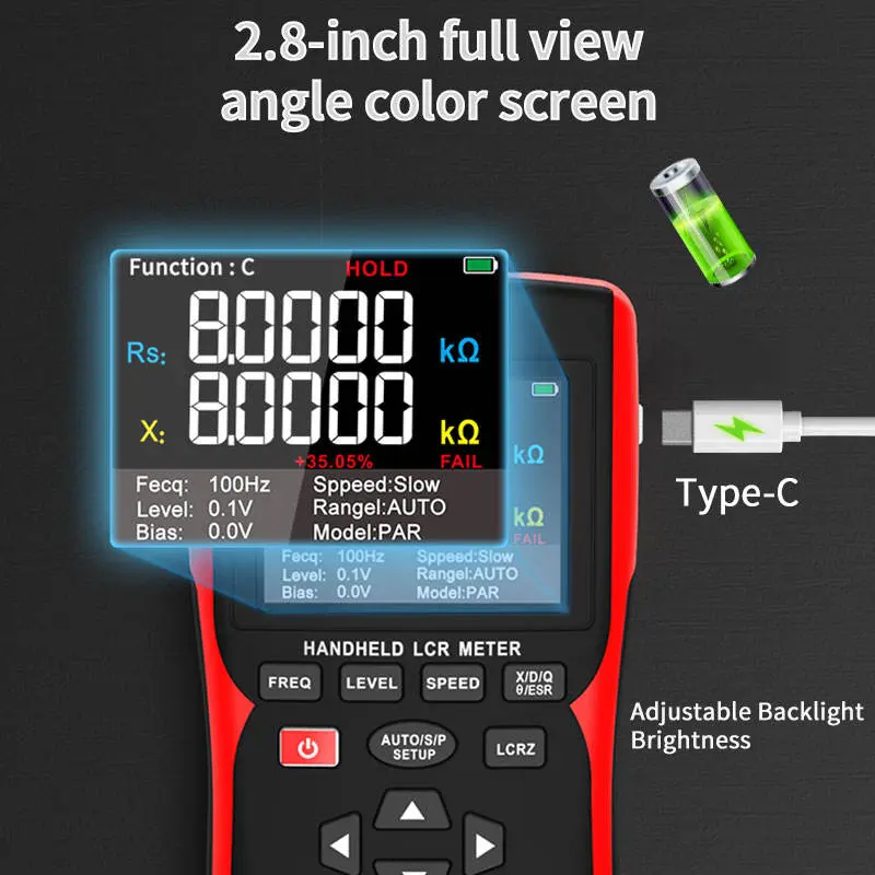 ZOYI ZT-DQ02 Handheld LCR Meter and Battery Tester - Image 4